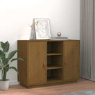 Dressoir beschikt over massief grenenhout voor een natuurlijke uitstraling - Honingbruin / 1 - Dressoirs & buffetkasten
