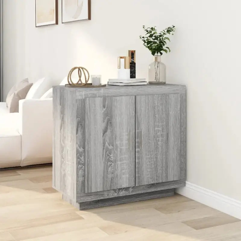 Dressoir in grijs sonoma bewerkt hout met minimalistische charme - Dressoirs & buffetkasten