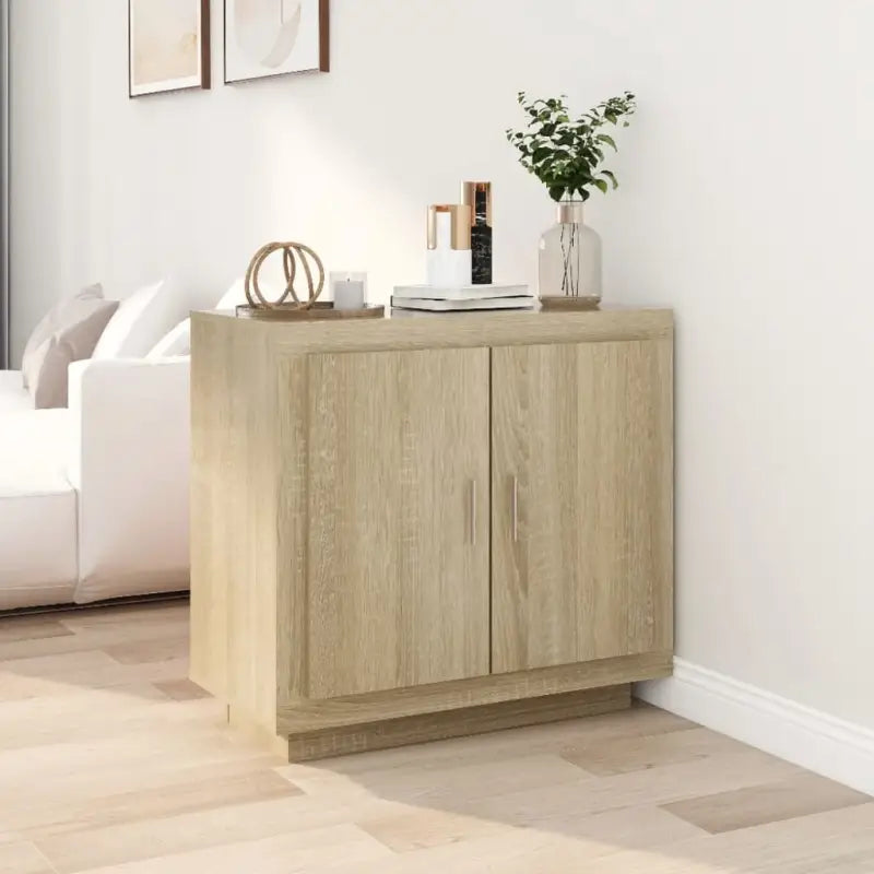 Dressoir in grijs sonoma bewerkt hout met minimalistische charme - Sonoma eiken / 1 - Dressoirs & buffetkasten