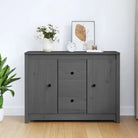 Dressoir in massief grenenhout met minimalistische uitstraling - Grijs / 1 - Dressoirs & buffetkasten