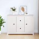 Dressoir in massief grenenhout met minimalistische uitstraling - Wit / 1 - Dressoirs & buffetkasten