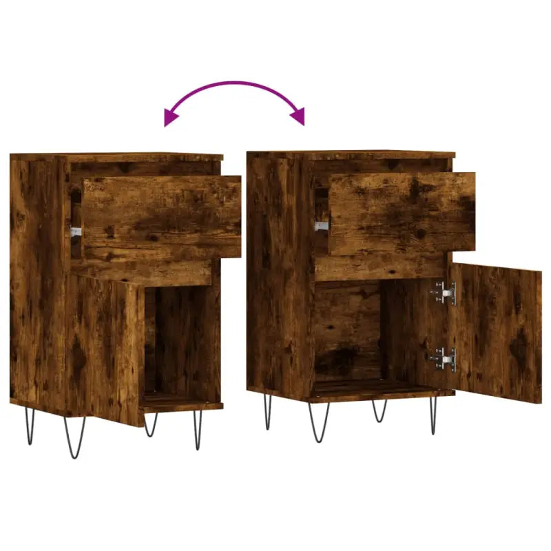 Dressoir met bewerkt hout en ijzeren poten voor een tijdloze uitstraling - Dressoirs & buffetkasten