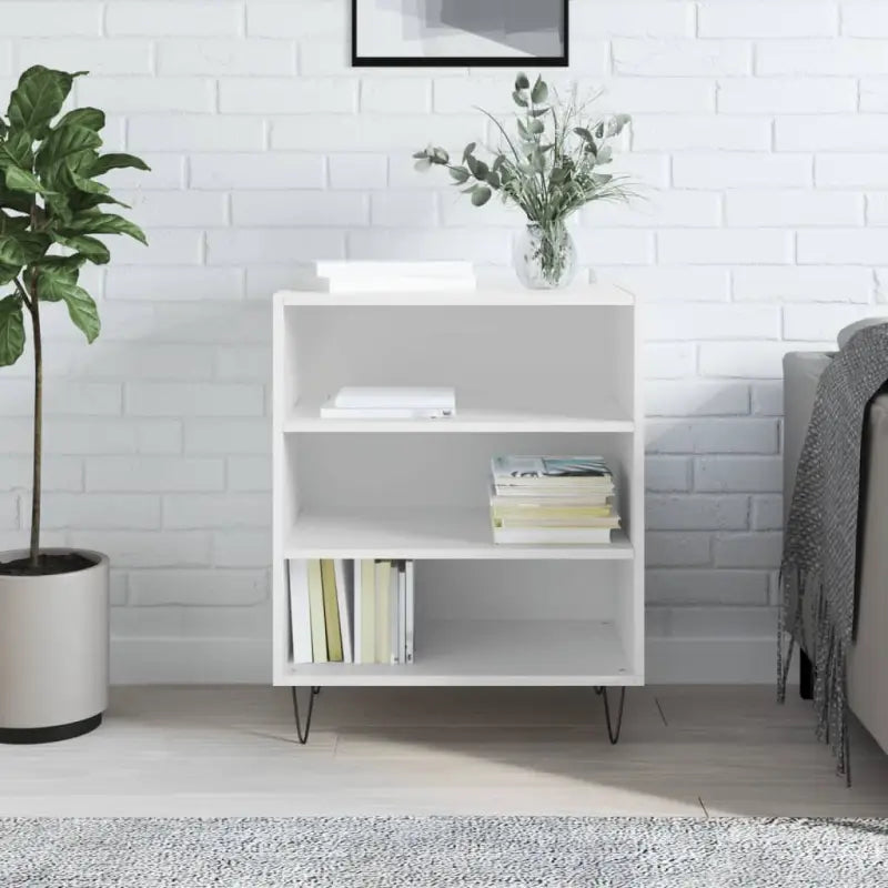 Dressoir met bewerkt hout en ijzeren poten voor een tijdloze uitstraling - Hoogglans wit / 1 - Dressoirs & buffetkasten