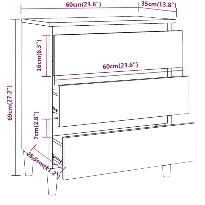 Dressoir met bewerkt hout gemakkelijk schoon en modern ontwerp - Dressoirs & buffetkasten