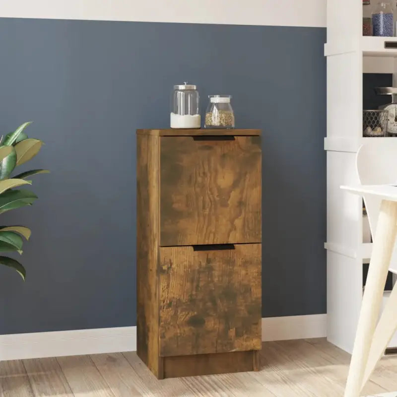 Dressoir met bewerkt hout voor een minimalistische uitstraling - Gerookt eiken / 1 - Dressoirs & buffetkasten