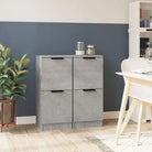 Dressoir met bewerkt hout voor een minimalistische uitstraling - Betongrijs / 2 - Dressoirs & buffetkasten
