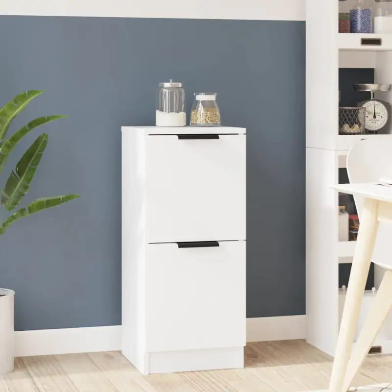 Dressoir met bewerkt hout voor een minimalistische uitstraling - Wit / 1 - Dressoirs & buffetkasten