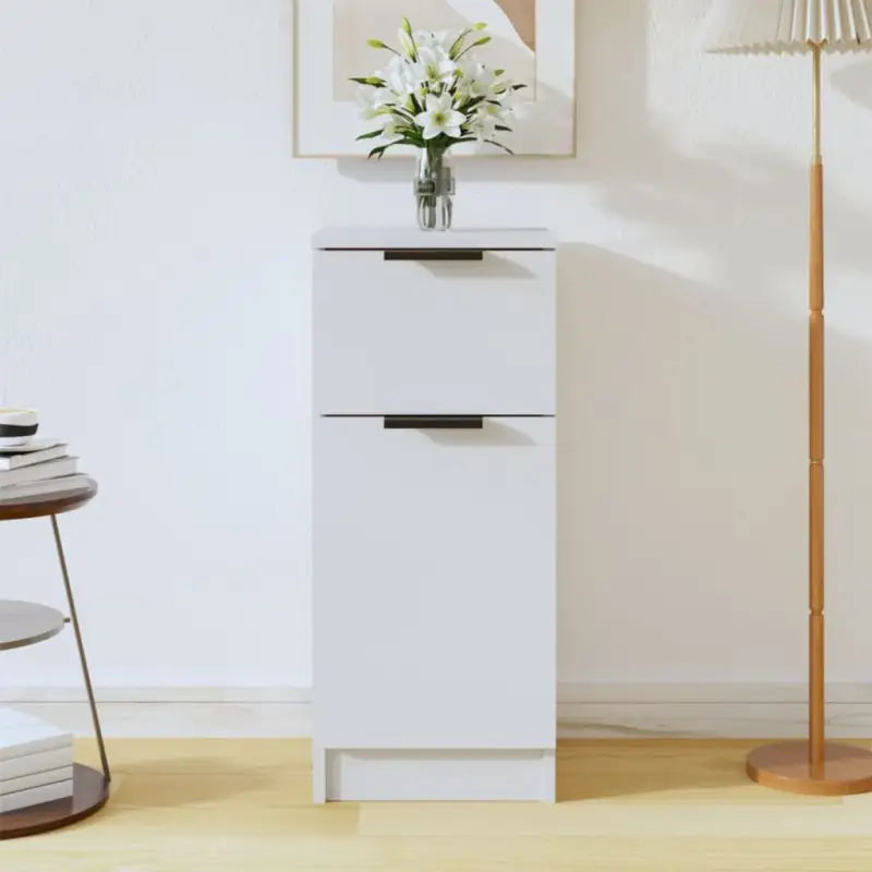 Dressoir met bewerkt hout voor minimalistische charme - Wit / 1 - Dressoirs & buffetkasten