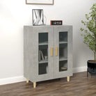 Dressoir met glazen deuren en stevig bewerkt hout voor minimale charme - Dressoirs & buffetkasten