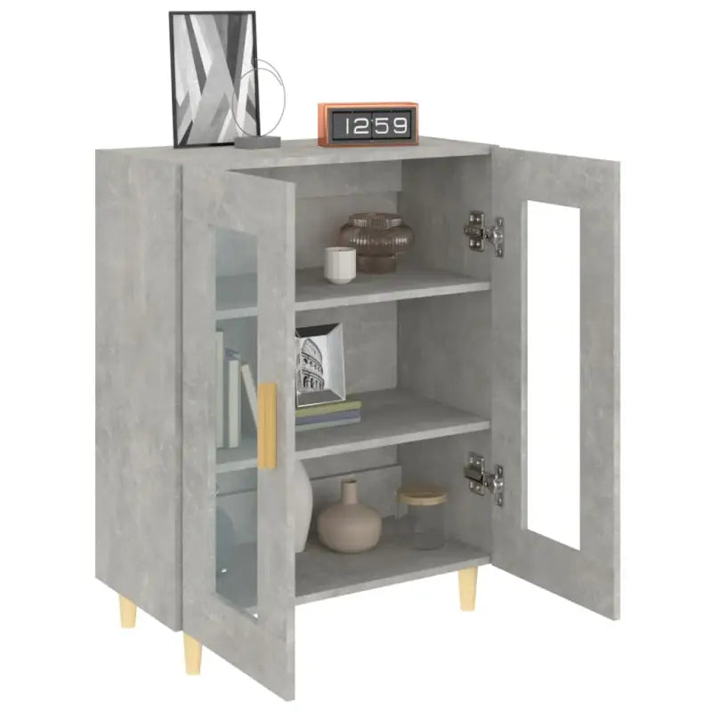 Dressoir met glazen deuren en stevig bewerkt hout voor minimale charme - Dressoirs & buffetkasten