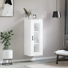 Dressoir met hoogglans wit en bewerkt hout voor een elegante interieur - Dressoirs & buffetkasten