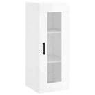 Dressoir met hoogglans wit en bewerkt hout voor een elegante interieur - Dressoirs & buffetkasten