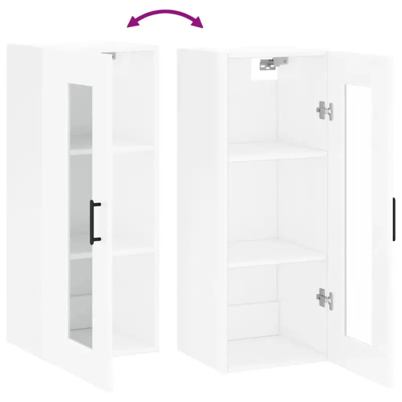 Dressoir met hoogglans wit en bewerkt hout voor een elegante interieur - Dressoirs & buffetkasten