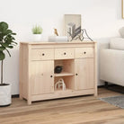 Dressoir met massief grenenhout voor elegante woonkameropslag - Naturel / 1 - Dressoirs & buffetkasten