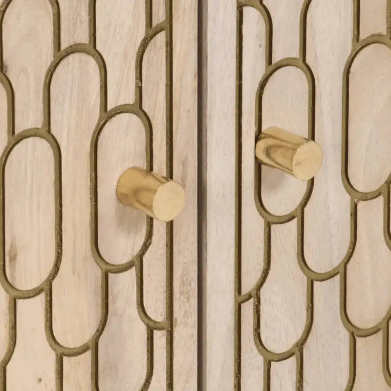 Dressoir met massief mangohout en houten poten in tijdloze stijl - Dressoirs & buffetkasten