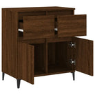 Dressoir met metalen poten en bewerkt hout voor een stijlvol interieur - Dressoirs & buffetkasten