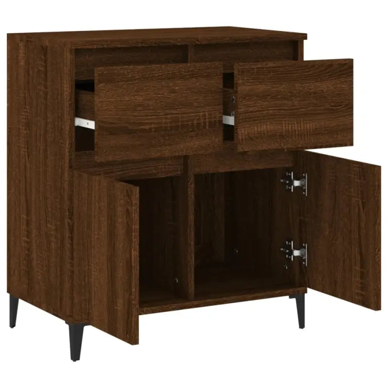 Dressoir met metalen poten en bewerkt hout voor een stijlvol interieur - Dressoirs & buffetkasten