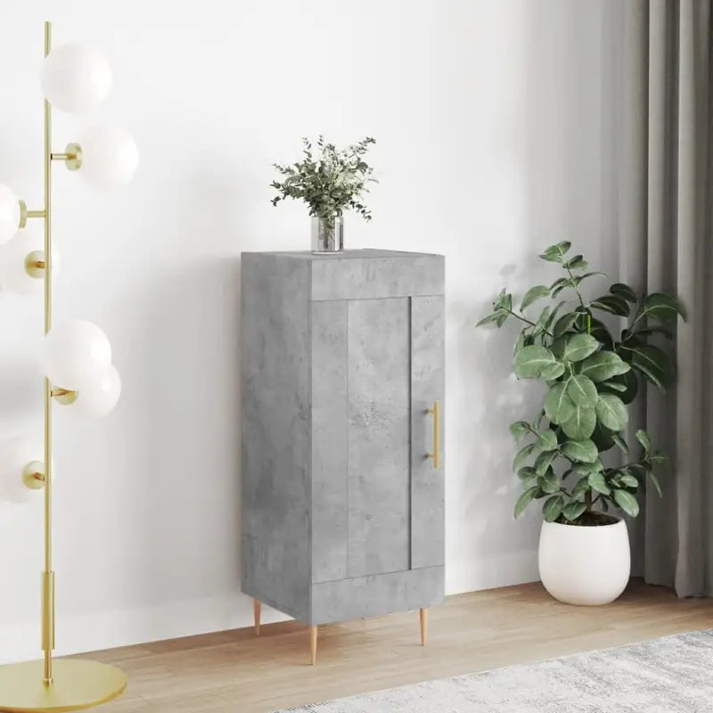 Dressoir met metalen poten en bewerkt hout voor een tijdloze uitstraling - Betongrijs / 1 - Dressoirs & buffetkasten