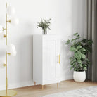 Dressoir met metalen poten en bewerkt hout voor een tijdloze uitstraling - Hoogglans wit / 1 - Dressoirs & buffetkasten