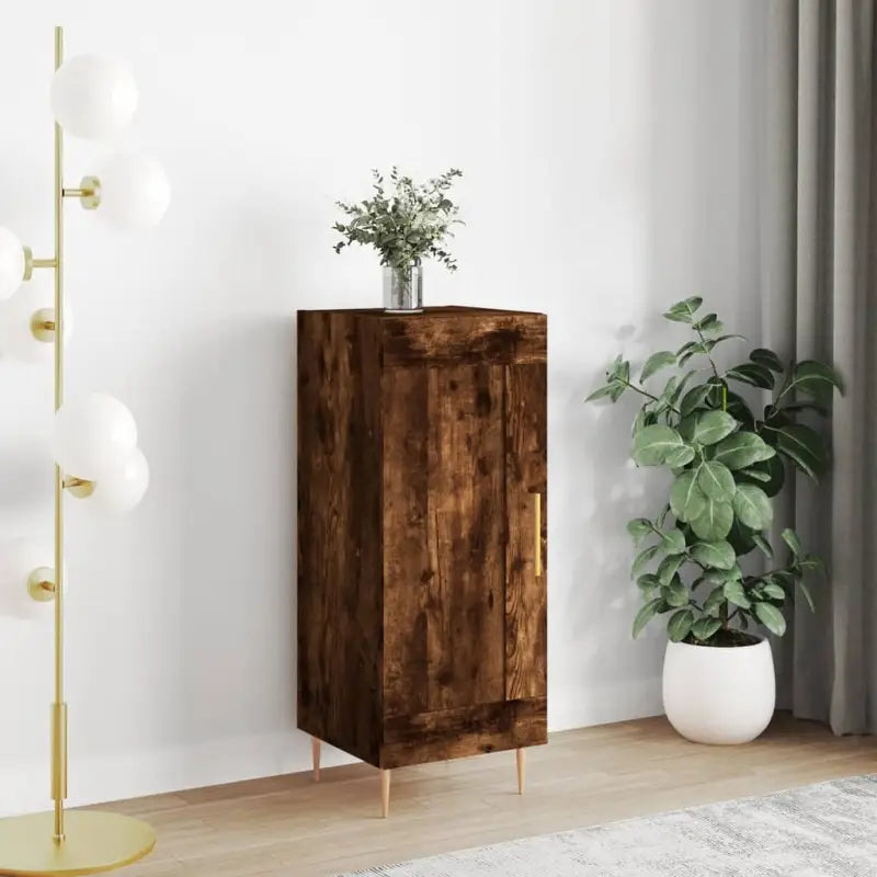 Dressoir met metalen poten en bewerkt hout voor een tijdloze uitstraling - Gerookt eiken / 1 - Dressoirs & buffetkasten