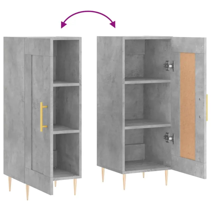 Dressoir met metalen poten en bewerkt hout voor een tijdloze uitstraling - Dressoirs & buffetkasten