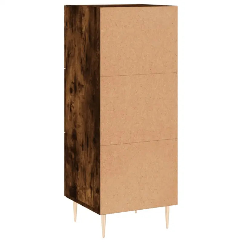 Dressoir met metalen poten in gerookt eiken van bewerkt hout - Dressoirs & buffetkasten