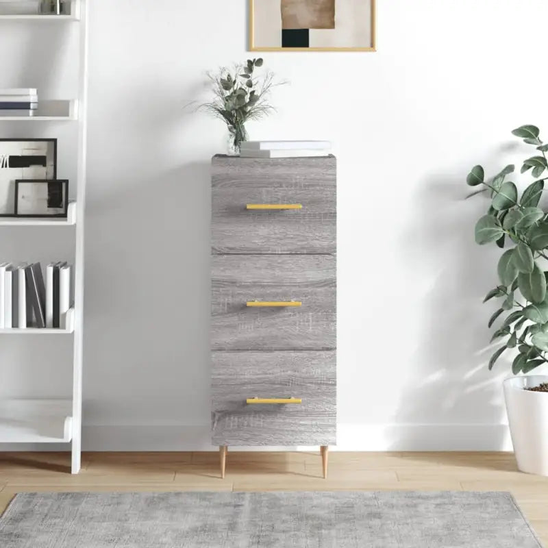 Dressoir met metalen poten in gerookt eiken van bewerkt hout - Grijs sonoma / 1 - Dressoirs & buffetkasten