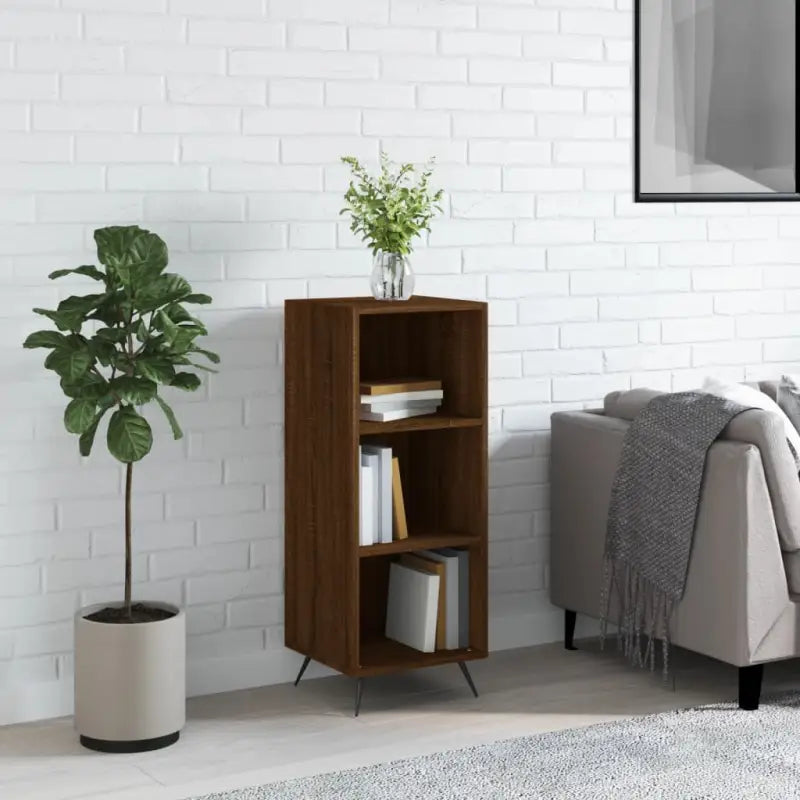 Dressoir met metalen poten in Grijs Sonoma Eiken stijl - Bruineiken / 1 - Dressoirs & buffetkasten