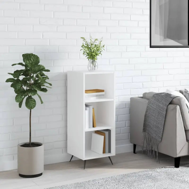 Dressoir met metalen poten in Grijs Sonoma Eiken stijl - Wit / 1 - Dressoirs & buffetkasten
