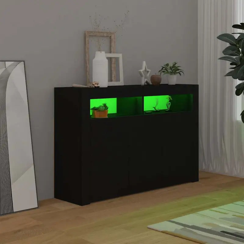 Dressoir met rgb led-verlichting en duurzaam bewerkt hout - Dressoirs & buffetkasten