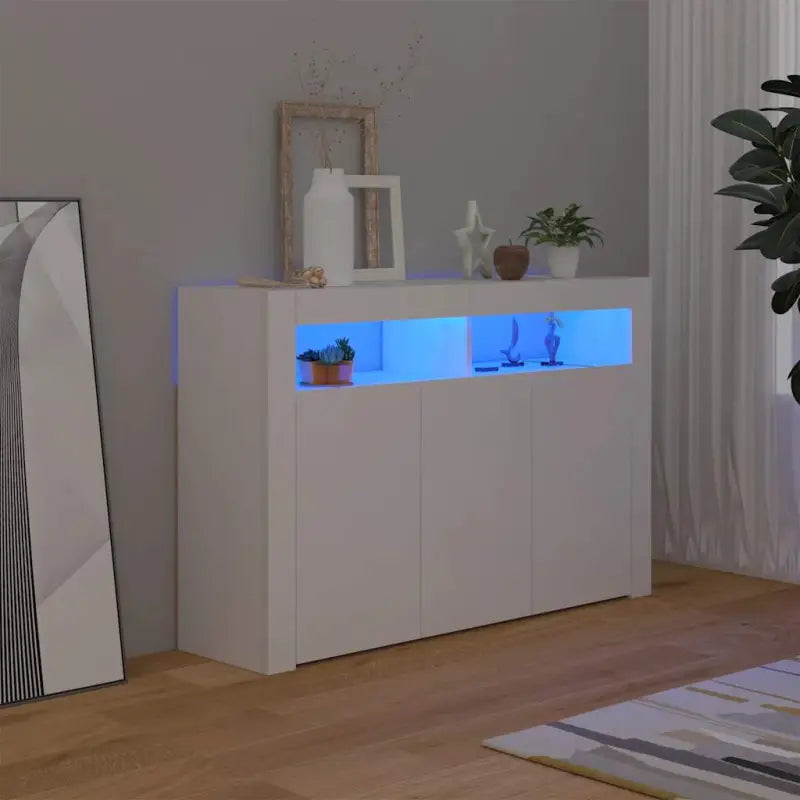 Dressoir met rgb led-verlichting en duurzaam bewerkt hout - Wit / 115.5 x 30 x 75 cm / 1 - Dressoirs & buffetkasten