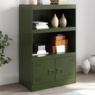 Dressoir met stevig koudgewalst staal frame voor een trendy kamer - Olijfgroen / 1 - Dressoirs & buffetkasten