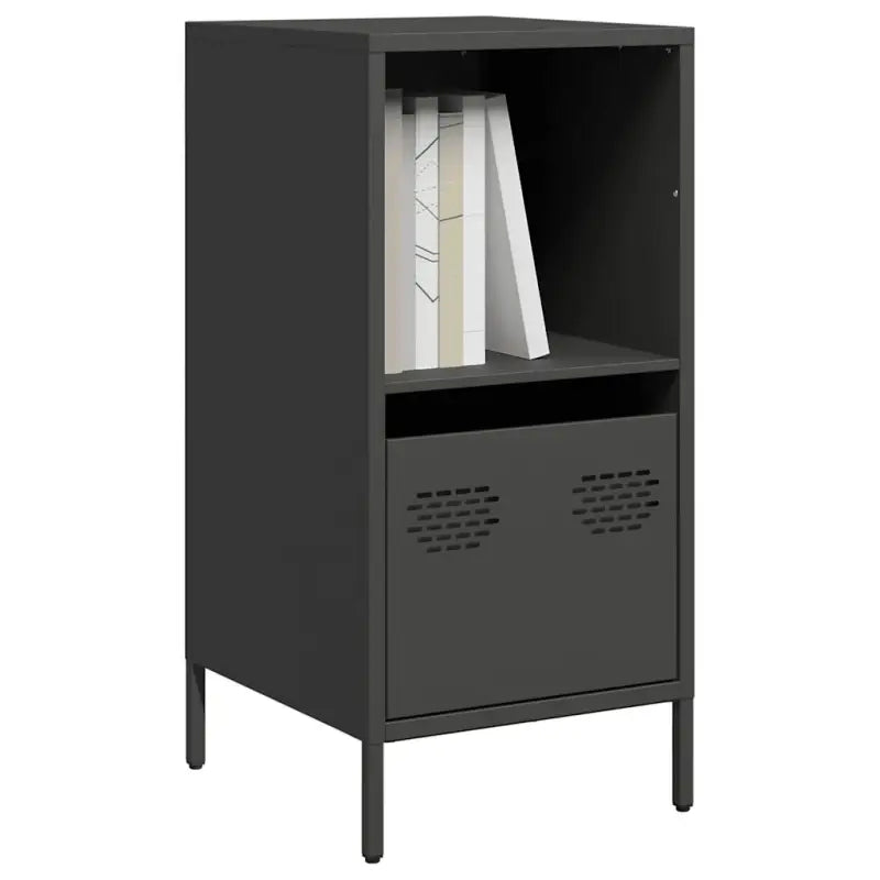 Dressoir met stevig tafelblad van koudgewalst staal - Zwart / 1 / 35 cm - Dressoirs & buffetkasten