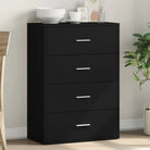 Dressoir of buffetkast van bewerkt hout met trendy en stevig design - Zwart / 1 - Dressoirs & buffetkasten