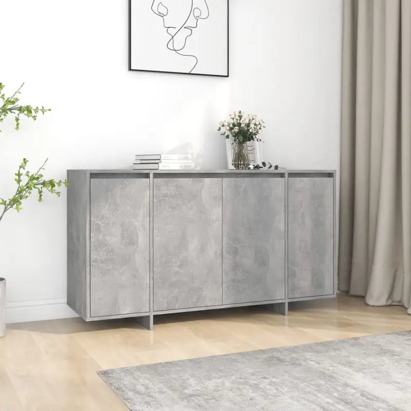 Dressoir van bewerkt hout for een stijlvolle en duurzame inrichting - Betongrijs / 1 - Dressoirs & buffetkasten