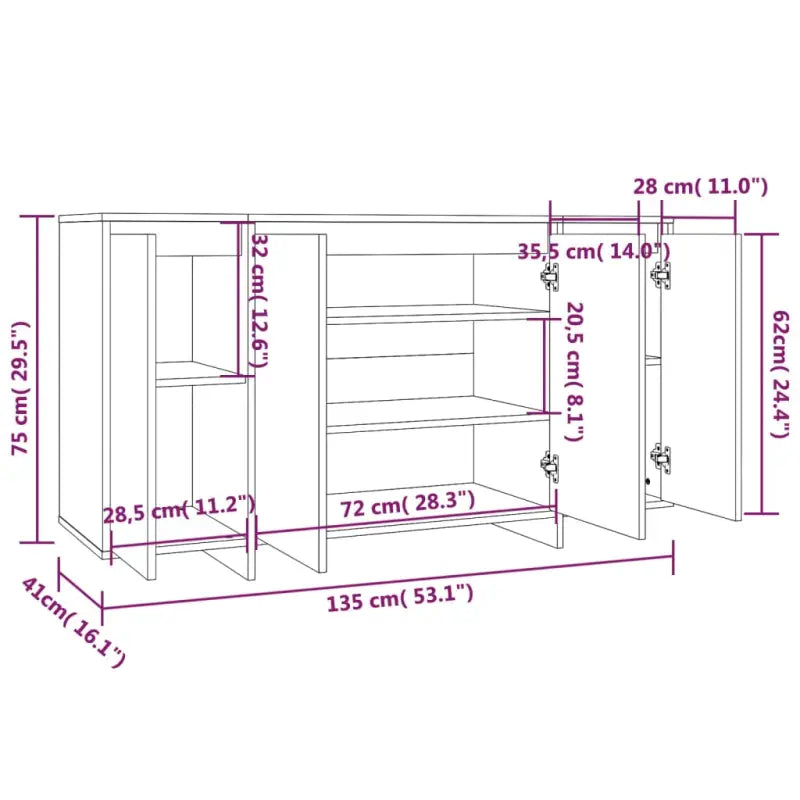 Dressoir van bewerkt hout for een stijlvolle en duurzame inrichting - Dressoirs & buffetkasten