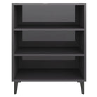 Dressoir van bewerkt hout in hoogglans grijs voor je woonkamer - Dressoirs & buffetkasten