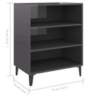 Dressoir van bewerkt hout in hoogglans grijs voor je woonkamer - Dressoirs & buffetkasten