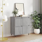 Dressoir van bewerkt hout met ijzeren poten voor een tijdloze uitstraling - Grijs sonoma / 1 - Dressoirs & buffetkasten