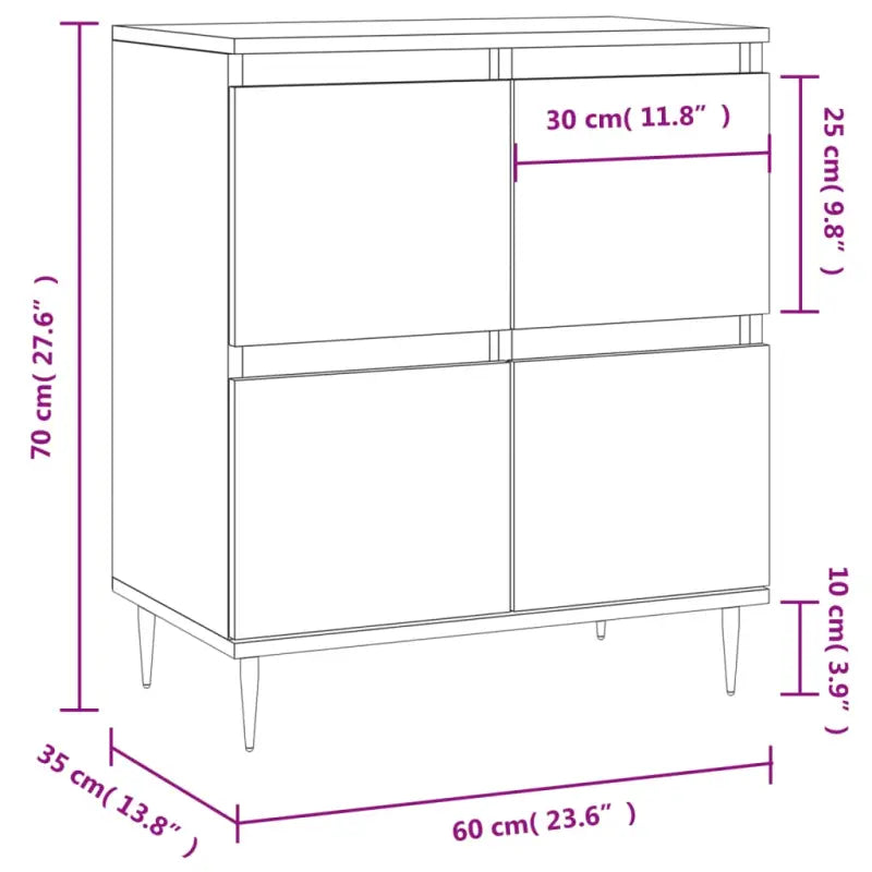 Dressoir van bewerkt hout met ijzeren poten voor een tijdloze uitstraling - Dressoirs & buffetkasten