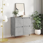 Dressoir van bewerkt hout met ijzeren poten voor een tijdloze uitstraling - Betongrijs / 1 - Dressoirs & buffetkasten