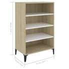 Dressoir van bewerkt hout met metalen poten voor een moderne uitstraling - Dressoirs & buffetkasten
