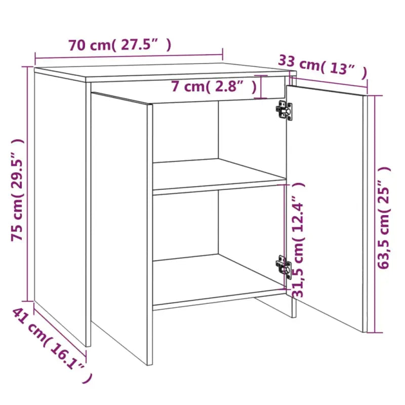 Dressoir van bewerkt hout met opbergruimte en stevig design - Dressoirs & buffetkasten
