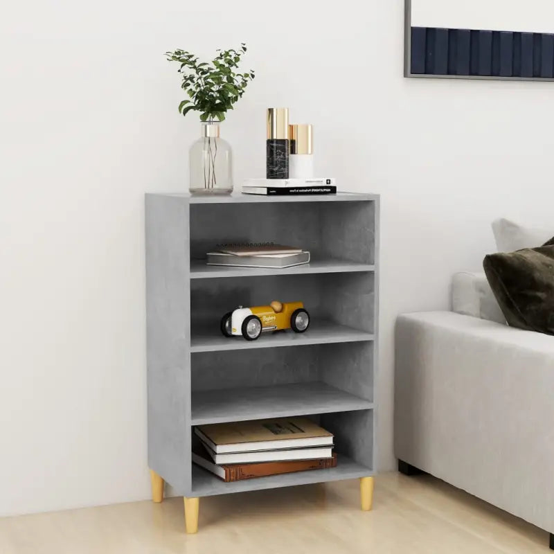 Dressoir van bewerkt hout met stabiele houten poten - Betongrijs / 1 - Dressoirs & buffetkasten