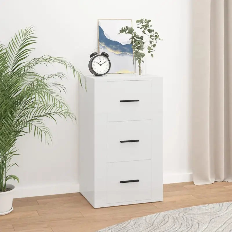 Dressoir van bewerkt hout voor een praktische en duurzame kameraanvulling - Hoogglans wit / 1 - Dressoirs & buffetkasten