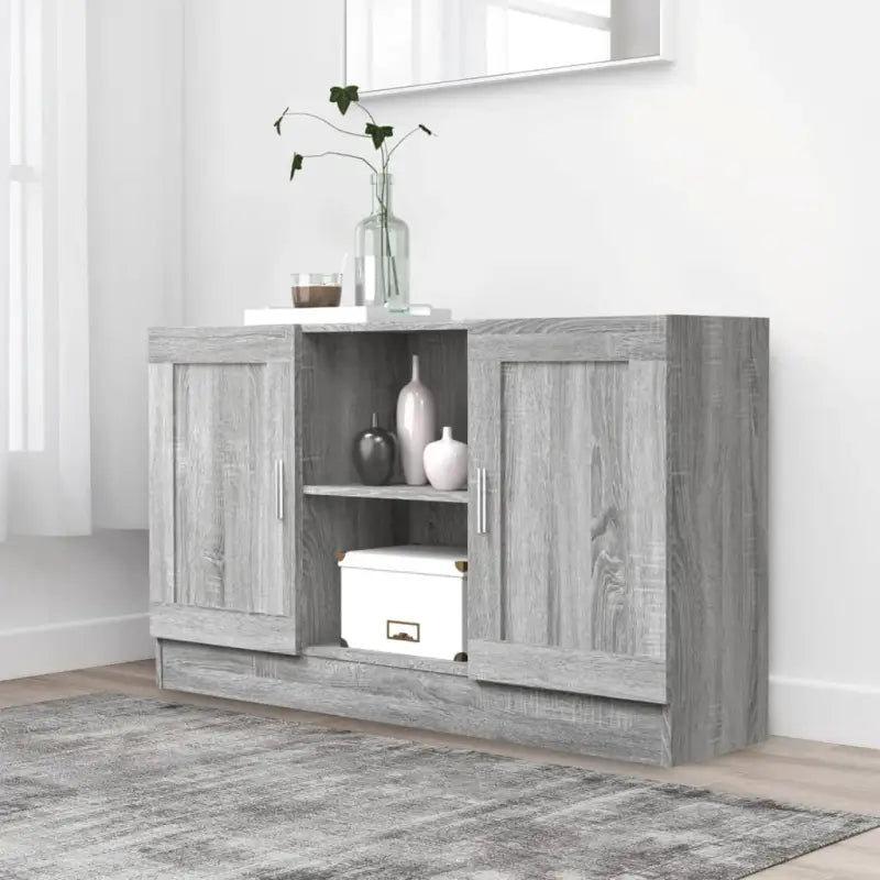 Dressoir van bewerkt hout voor een praktische en stijlvolle kamer - Grijs sonoma / 1 / Bewerkt hout - Dressoirs &