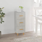 Dressoir van gerookt eiken met bewerkt hout en houten poten - Betongrijs / 1 - Dressoirs & buffetkasten