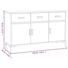 Dressoir van massief grenenhout met karakter voor elegante woonkamer - Dressoirs & buffetkasten