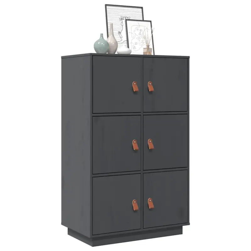 Dressoir van massief grenenhout voor woonkamer of slaapkamer - Grijs / 1 - Dressoirs & buffetkasten
