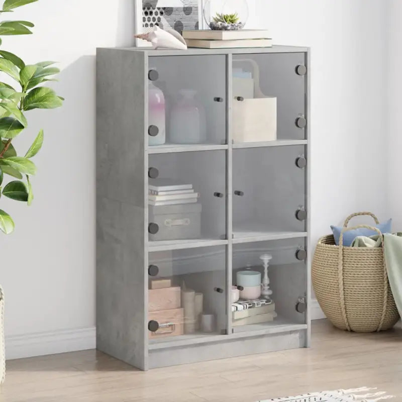 Dressoirs en buffetkasten die boekenkast biedt voor moderne opbergruimte - Betongrijs / 1 / 68 cm - Dressoirs &